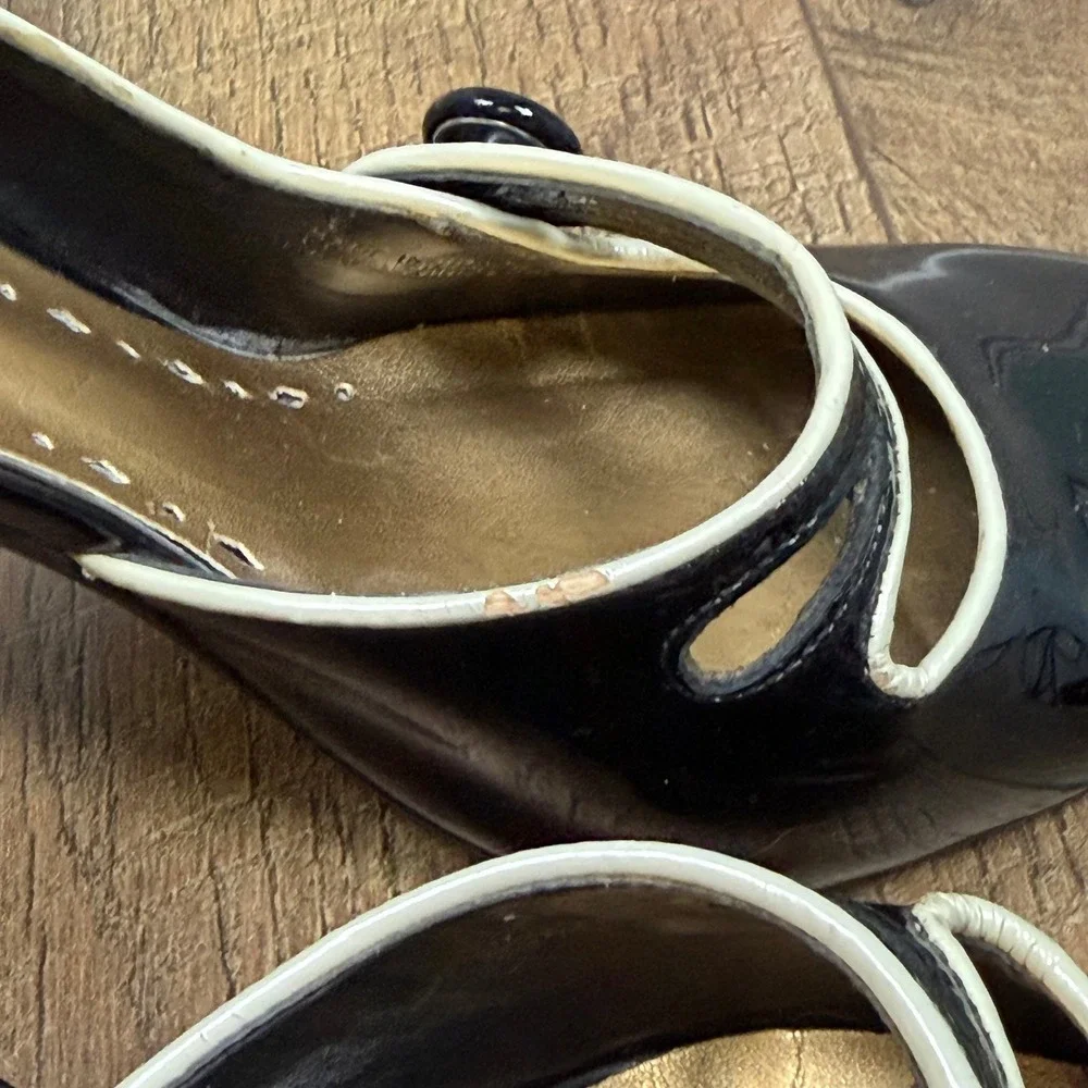 BCBGirls Mary Jane Patent Pumps Women 8B Black White